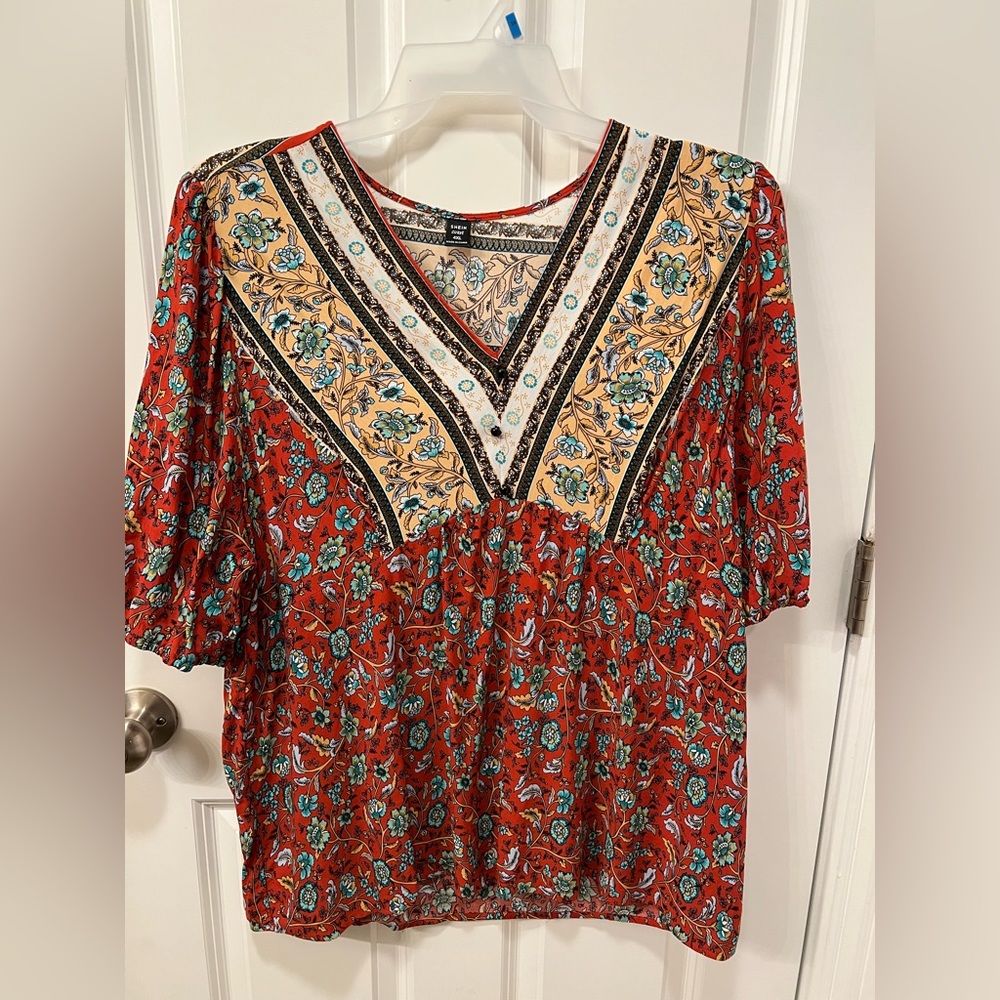 Red and yellow tunic